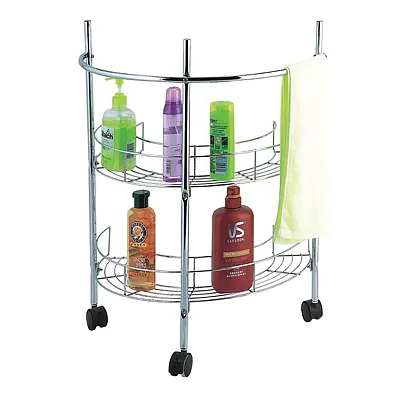 Eurohome Ew191 Bath Chrome Basin Rack With Swivel Casters