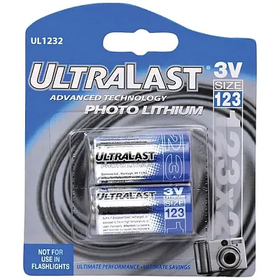 Dantona(R) Ul1232 Ul1232 Cr123-A 3-Volt Photo Lithium Batteries,