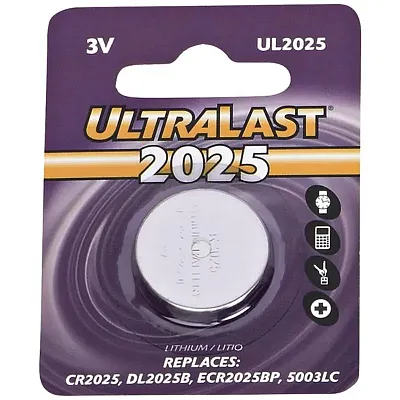 Ultralast Ul2025 Ul2025 Cr2025 Lithium Coin Cell Battery