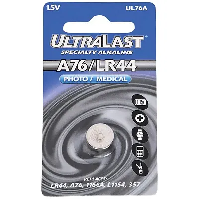 Ultralast Ul76A Ul76A Alkaline Photo/Medical Button Cell Battery