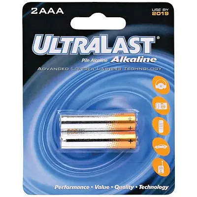 Ultralast Ula2Aaa Ula2Aaa Aaa Alkaline Batteries, 2 Pk