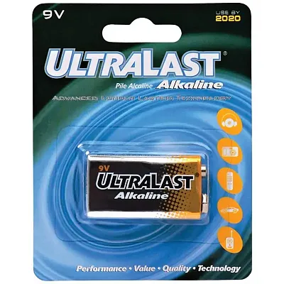 Ultralast Ula9V Ula9V 9-Volt Alkaline Battery