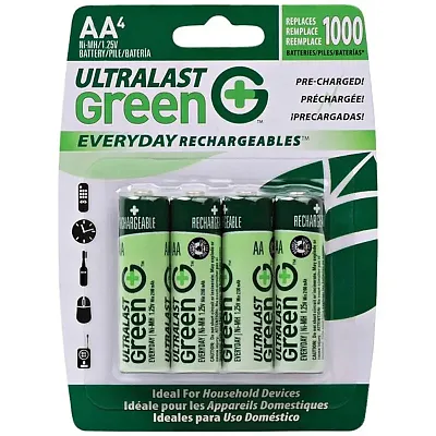 Ultralast Ulged4Aa Green Everyday Rechargeables Aa Nimh Batterie