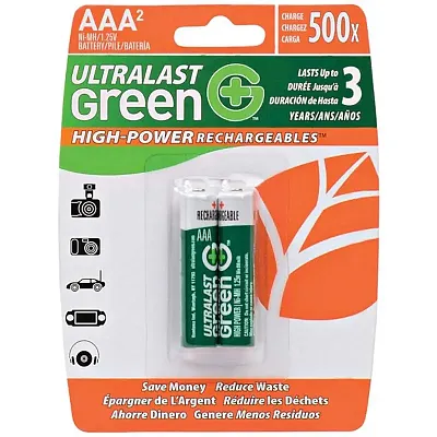 Ultralast Ulghp2Aaa Green High-Power Rechargeables Aaa Nimh Batt