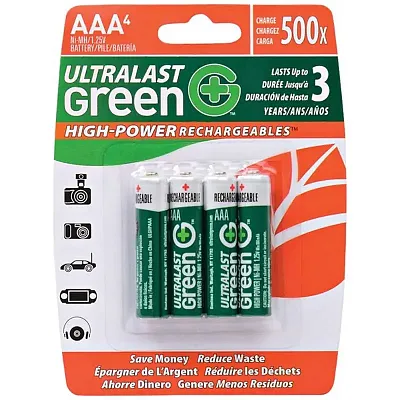 Ultralast Ulghp4Aaa Green High-Power Rechargeables Aaa Nimh Batt