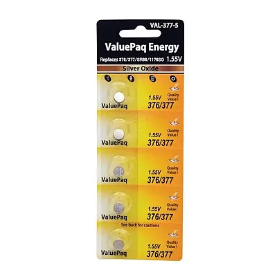 Valuepaq Val-377-5 Ul377 Watch Battery (5 Pack)