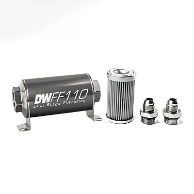 DEATSCHWERKS 03110010K8 -8An 10 Micron 110Mm In-Line Fuel