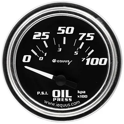 EQUUS E7264 Gauge Oil Pressure 2' 90 Degree