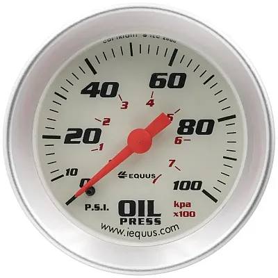 EQUUS E8244 Gauge Oil Pressure 2&#039; 0-100 Psi