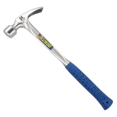 Estwing 24 Oz. Milled Face Rip/Framing Hammer - Blue Shock Reduction Grip