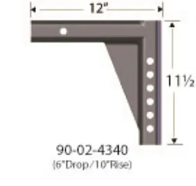 EQUALIZER 90024340 6&#039; Drop/10&#039; Rise 4K Shank