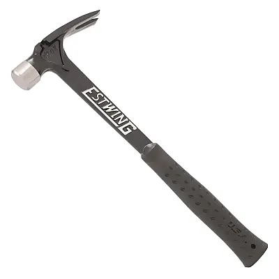 Estwing 15 Oz. Ultra Sleek Profile Smooth Face Hammer - Black Shock Reduction Gr