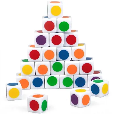 Color Dot Dice, 25-pack EDIC-001
