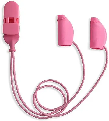 Ear Gear Micro Corded (Binaural) | Up to 1" Hearing Aids | Pink 56351