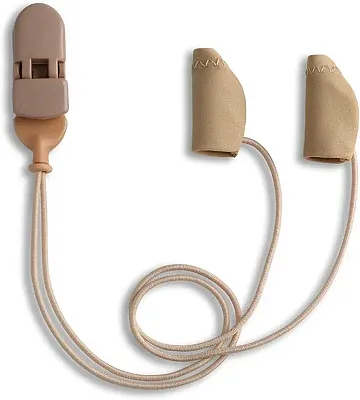 Ear Gear Micro Corded (Binaural) | Up to 1" Hearing Aids | Beige 56355