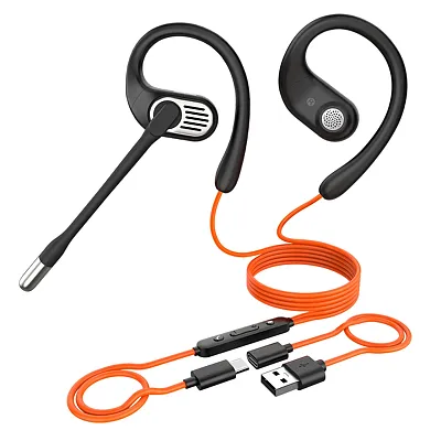 Openrock R-Qk01-01 Link 10 Wired Open-Ear Headset With Rotating Boom Mic, In-Lin