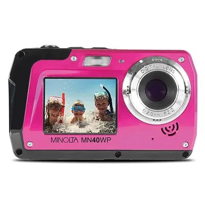 Minolta Mn40Wp-Pk 48.0-Megapixel Waterproof Digital Camera (Pink)