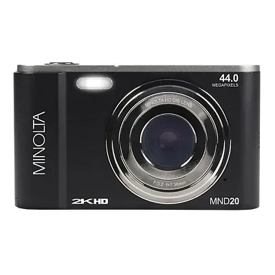 Minolta Mnd20-Bk Mnd20 16X Digital Zoom 44 Mp/2.7K Quad Hd Digital Camera (Black