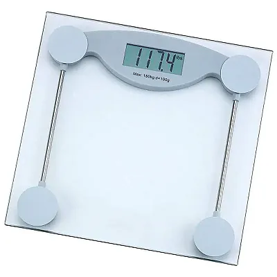 HealthSmart Glass Electronic Bathroom Scale-ELSCALE3