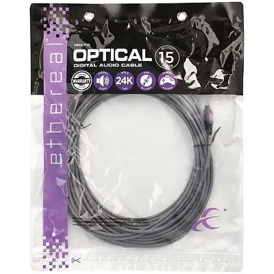 Ethereal Mhx-T15 Mhx Series Digital Optical Audio Cable, 24K Gold-Plated Toslink