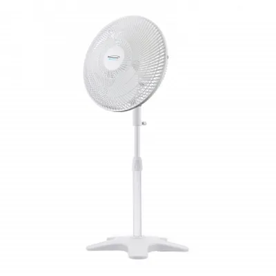 Brentwood Kool Zone F-16SPW 3-Speed 16&rdquo; Oscillating Stand Fan, White