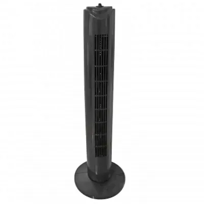 Optimus 32 in. Tall Tower Fan in Black