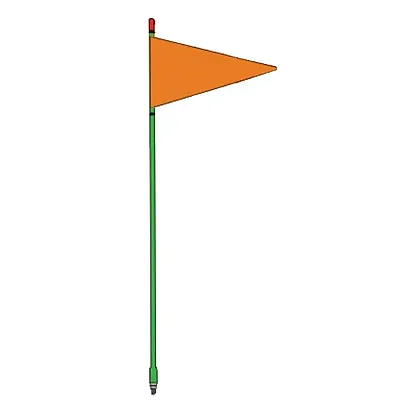 Firestik F4-G Firestik - F4-G 4 Foot Green Flagstick With Orange