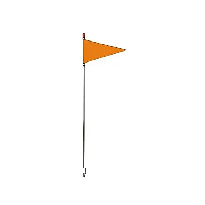 Firestik F4-W Firestik - F4-W 4 Foot White Flagstick With Orange Triangular Safe