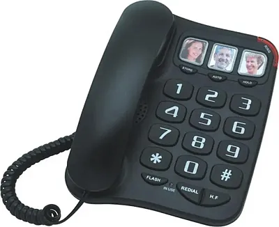 Future Call  Amplified  3 Picture Phone with 2-Way Speakerphone