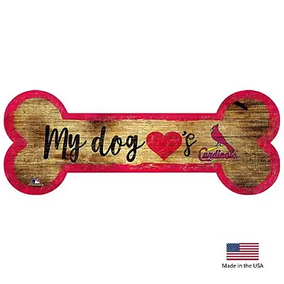 Fan Creations St. Louis Cardinals Distressed Dog Bone Wooden Sign