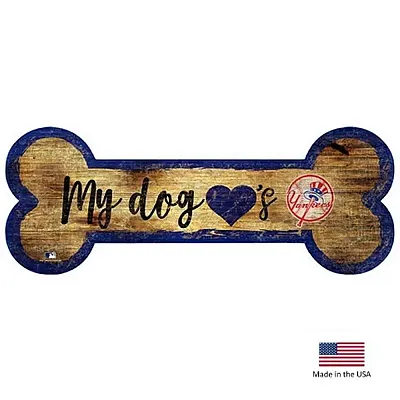 Fan Creations New York Yankees Distressed Dog Bone Wooden Sign