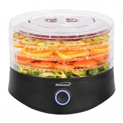 Brentwood 5 Tray Food Dehydrator in Black with Auto Shut Off