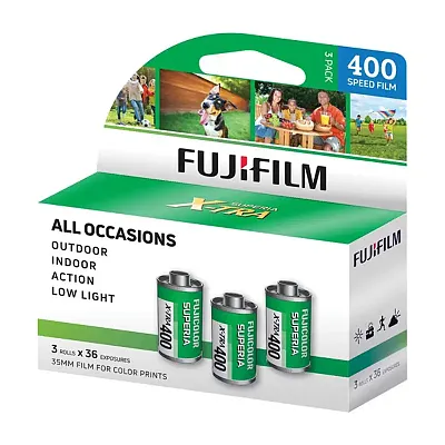 Fujifilm 600022183 Superia 400 Iso 36-Exposure Color Negative Film (3 Pack)