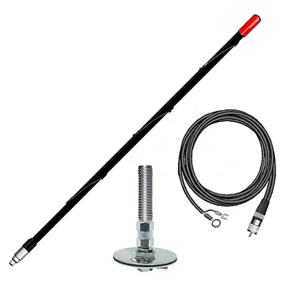 Firestik 2&#039; (61Cm) Single Roof Mount &quot;Ngp&quot; Kit Complete (Black)