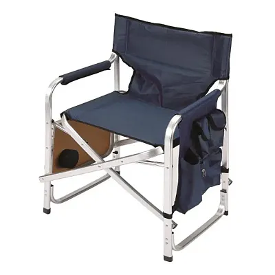 FAULKNER 48872 Dir Chair Blue W/Tray/Ch/Bag