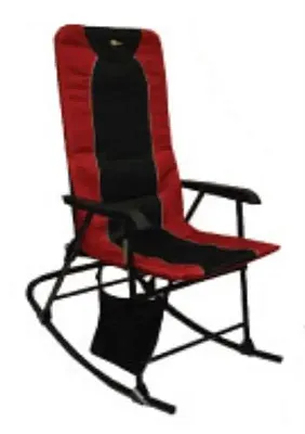 FAULKNER 49596 Dakota Fdg Rkg Chair Burg/Blk
