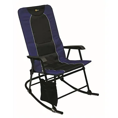 FAULKNER 49598 Dakota Fdg Rkg Chair Blu/Blk
