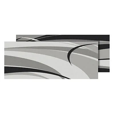 FAULKNER 53012S Mat Graphic Blk/Grey 9X12