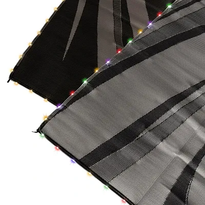 FAULKNER 53025 Mat Led Mod Swish Black/Grey 9 X 18