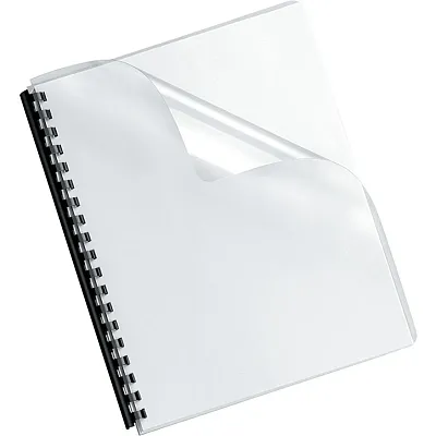 Fellowes 52311 Crystals Transparent Pvc Oversized Binding Covers, 100 Pack