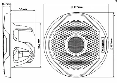 FUSION ELEC MSFR4021 4&#039; High Perf 2-Way Speakers 120 W