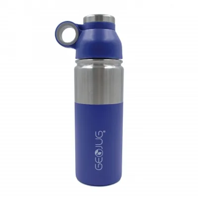 Brentwood GeoJug 18oz Stainless Steel Vacuum Insulated Water Bottle, Blue