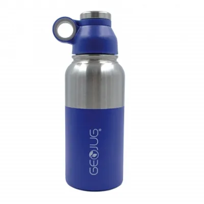 Brentwood GeoJug 18oz Stainless Steel Vacuum Insulated Water Bottle, Blue