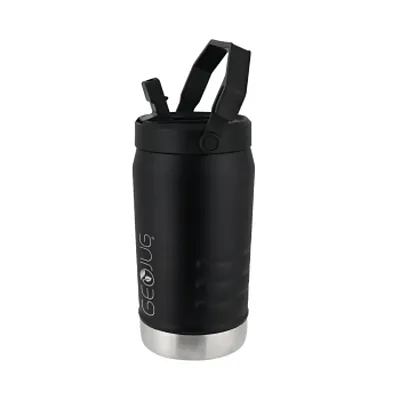 Brentwood GeoJug 40 Ounce Stainless Steel Insulated Water Bottle in Black with S