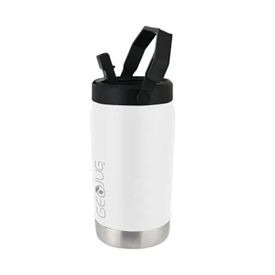 Brentwood GeoJug 40 Ounce Stainless Steel Insulated Water Bottle in Cream with S