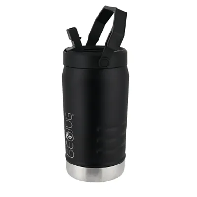Brentwood GeoJug 64oz Stainless Steel Insulated Sports Water Jug in Black