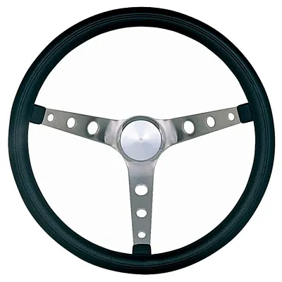 GRANT 9680 15&#039; Blk Fm Wheel/Stnls