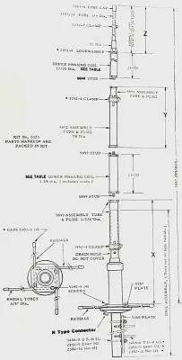 Hustler G71504 Base Station Antenna 167-174 Mhz