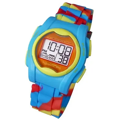 Global VibraLITE MINI Vibrating Watch with Multicolor Silicone Band VM-SMC