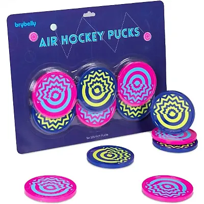 Six-Pack Vivid Air Hockey Pucks, 3.25'' GAIR-112